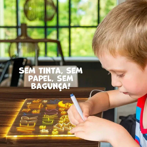 Quadro Mágico para Desenhar com Luz LED Infantil LuzPad