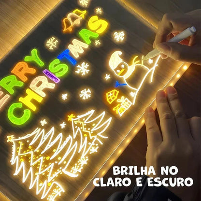Quadro Mágico para Desenhar com Luz LED Infantil LuzPad